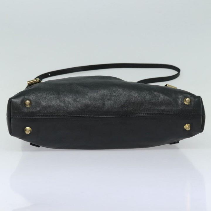 Chloe Victoria Hand Bag Leather 2way Black am6565