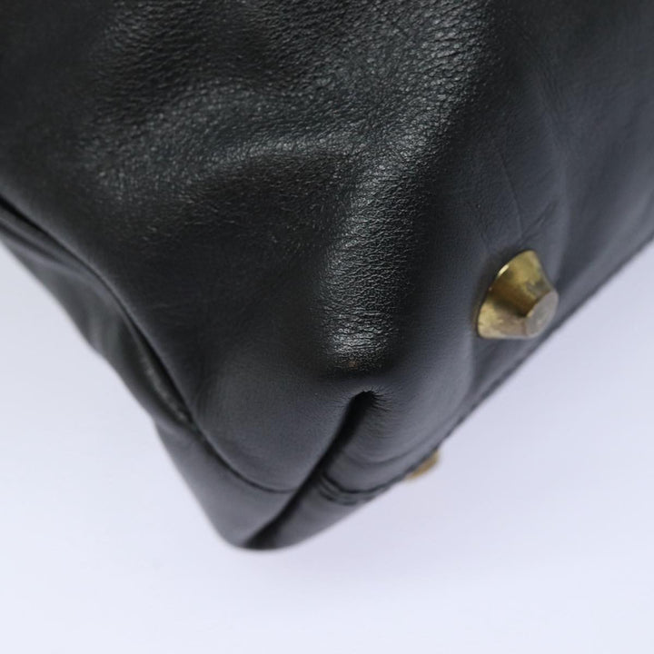 Chloe Victoria Hand Bag Leather 2way Black am6565