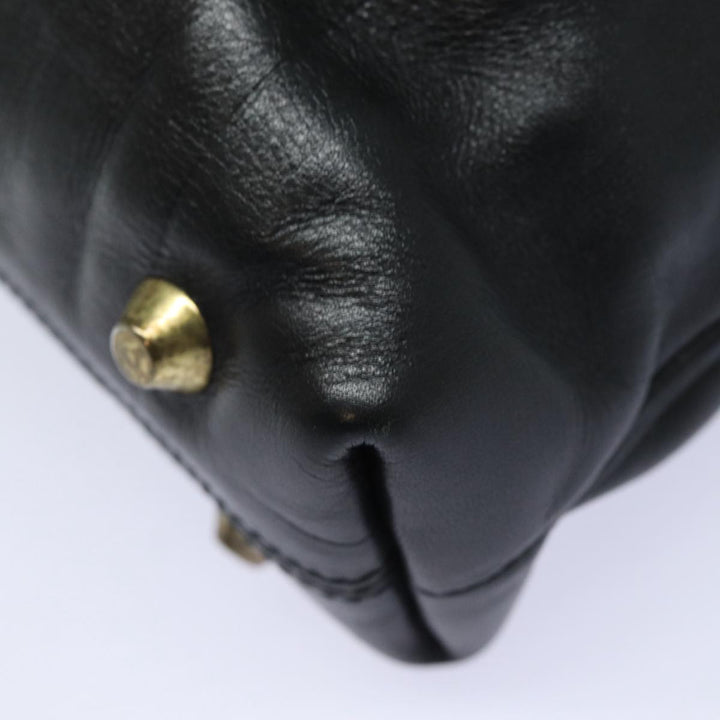 Chloe Victoria Hand Bag Leather 2way Black am6565
