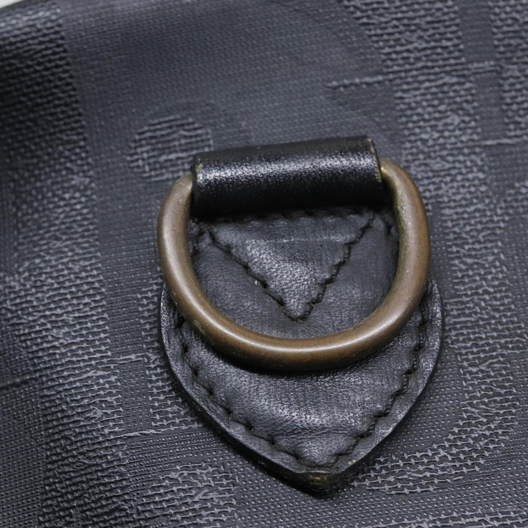 CHRISTIAN Top quality Dior Trotter Canvas Boston Bag Black Auth am6570