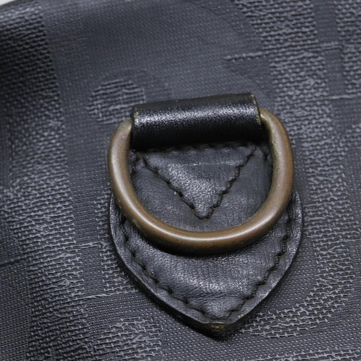 CHRISTIAN Top quality Dior Trotter Canvas Boston Bag Black Auth am6570