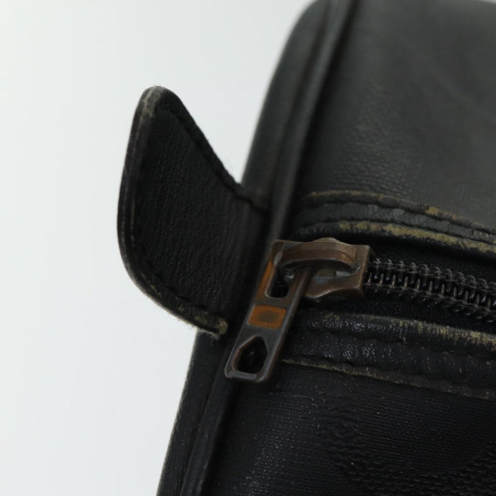 CHRISTIAN Top quality Dior Trotter Canvas Boston Bag Black Auth am6570