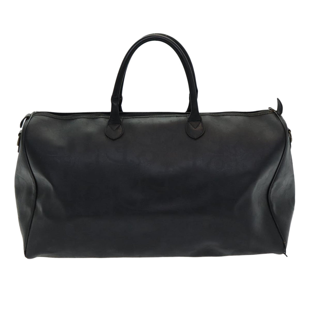 CHRISTIAN Top quality Dior Trotter Canvas Boston Bag Black Auth am6570