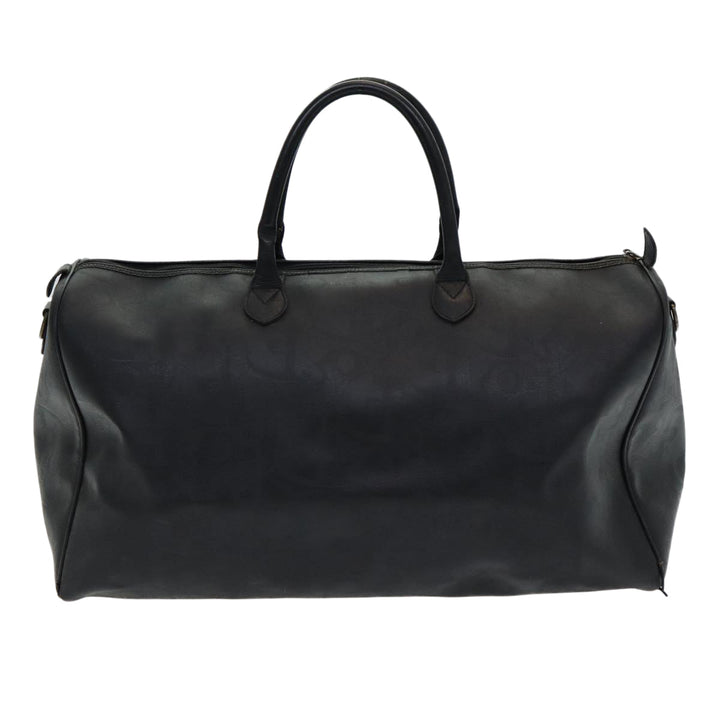 CHRISTIAN Top quality Dior Trotter Canvas Boston Bag Black Auth am6570
