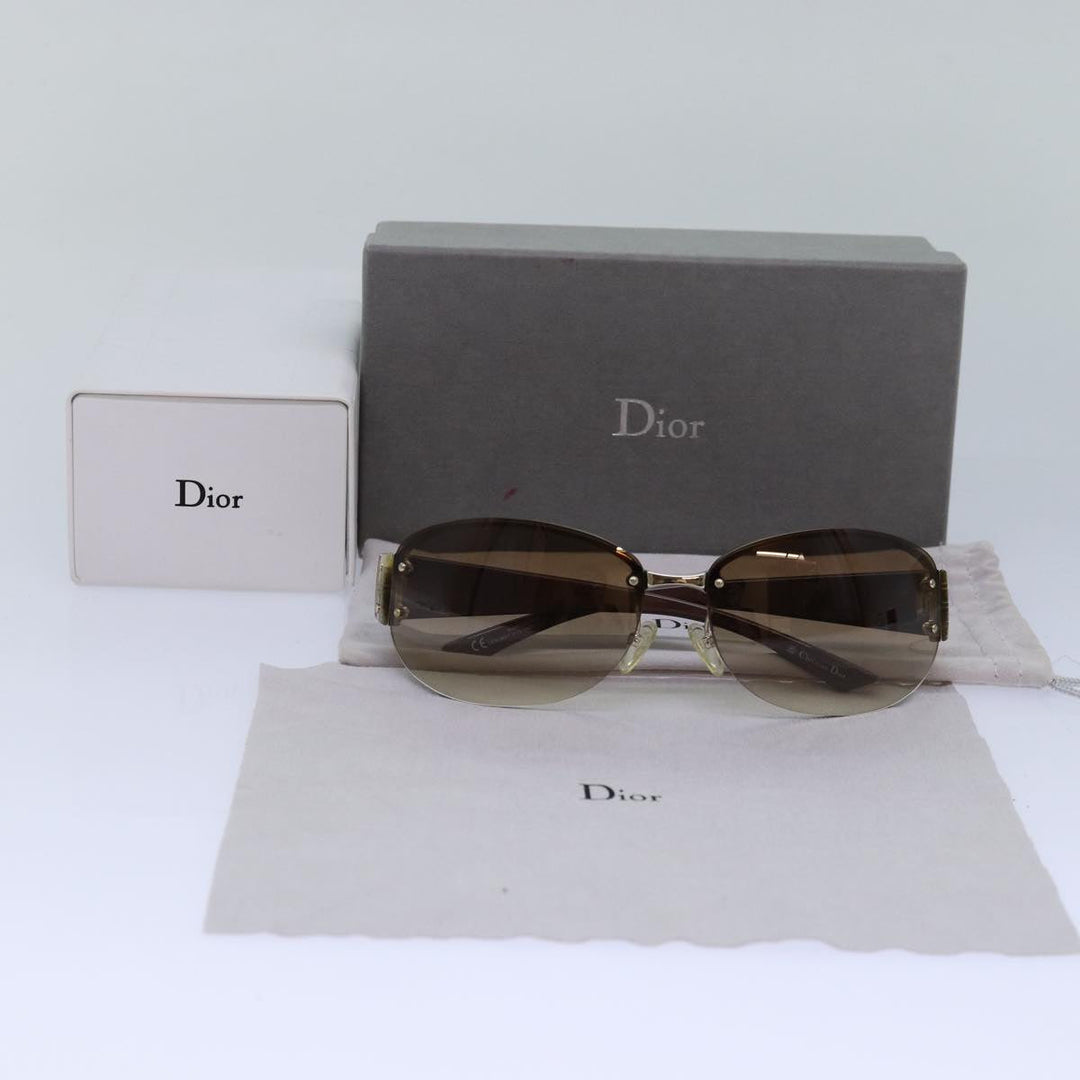 CHRISTIAN Top quality Dior Sunglasses Brown Auth am6576