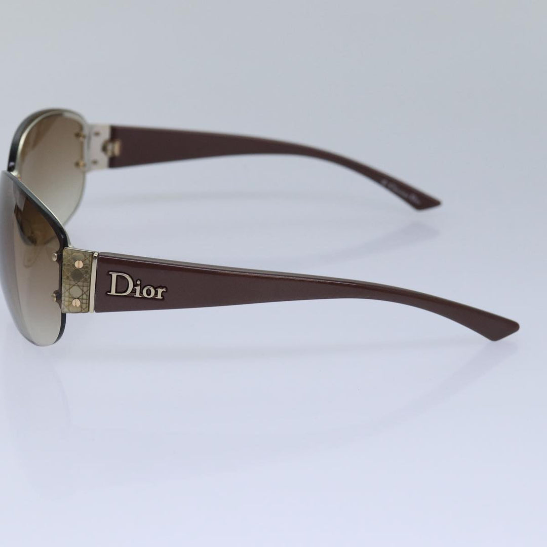 CHRISTIAN Top quality Dior Sunglasses Brown Auth am6576