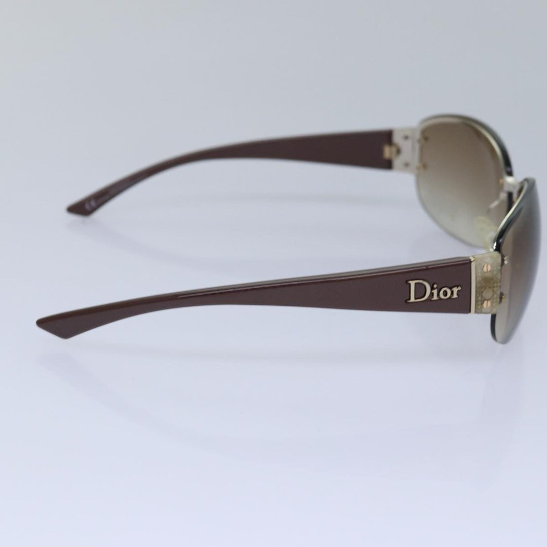 CHRISTIAN Top quality Dior Sunglasses Brown Auth am6576