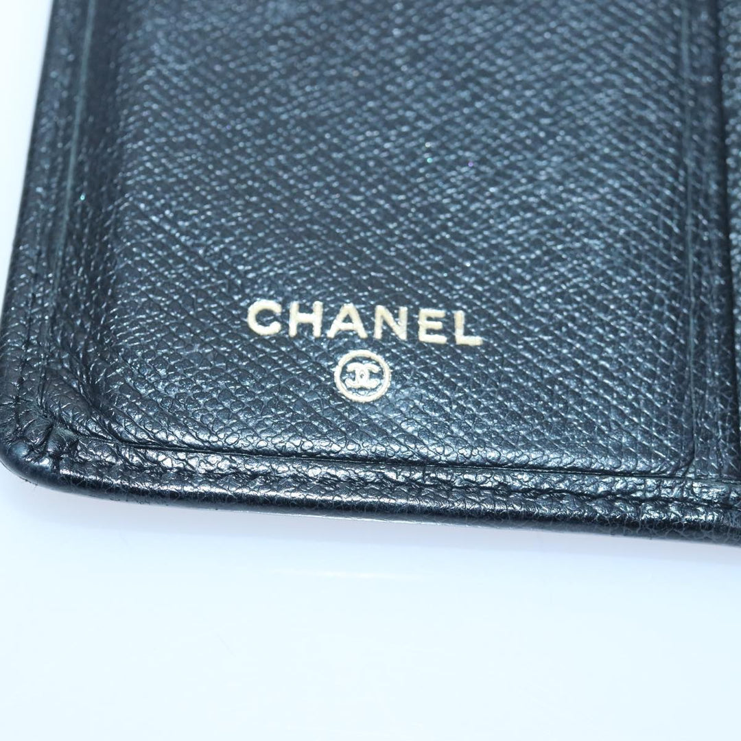 Top Quality Chanel COCO Mark Wallet Leather Black CC Auth am6579