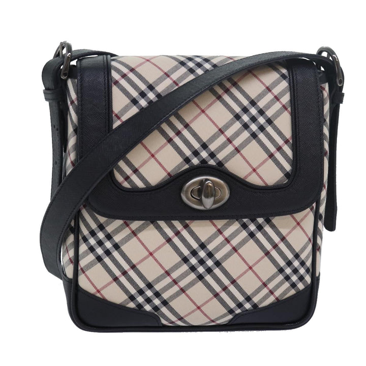 BurberrySs Nova Check Shoulder Bag Canvas Beige Auth am6582A