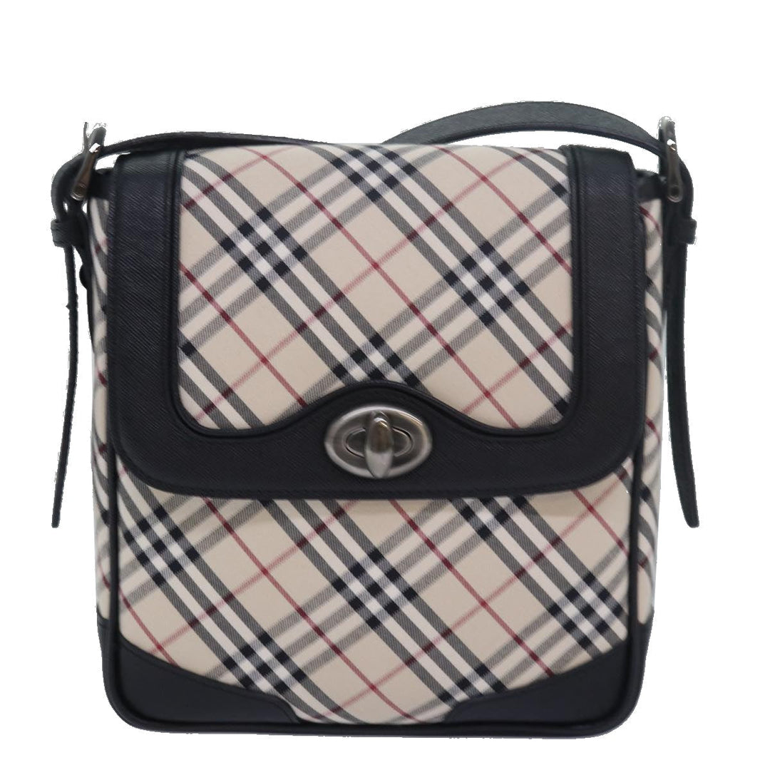 BurberrySs Nova Check Shoulder Bag Canvas Beige Auth am6582A