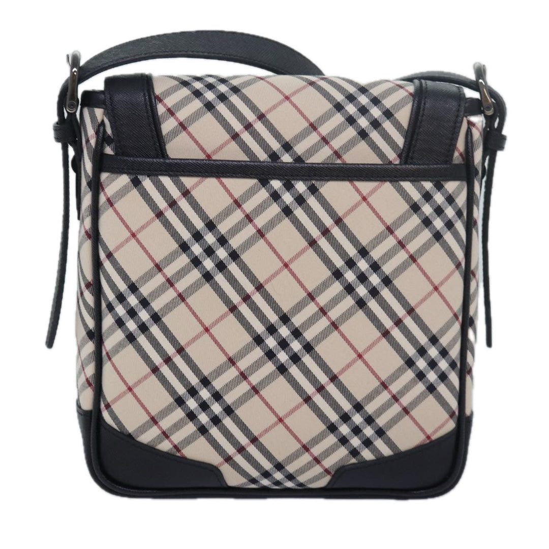 BurberrySs Nova Check Shoulder Bag Canvas Beige Auth am6582A