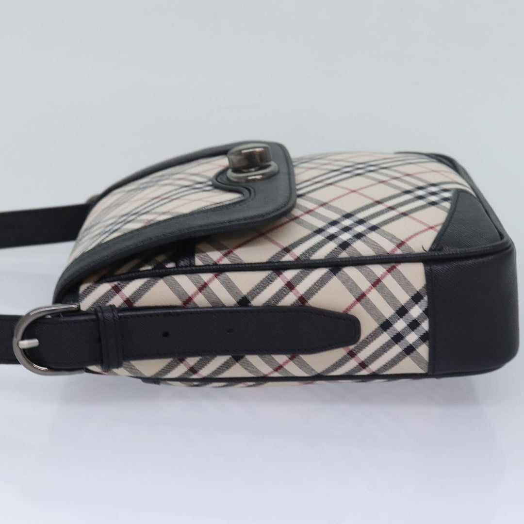 BurberrySs Nova Check Shoulder Bag Canvas Beige Auth am6582A