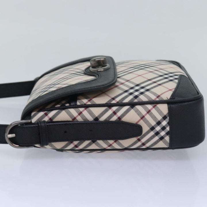 BurberrySs Nova Check Shoulder Bag Canvas Beige Auth am6582A