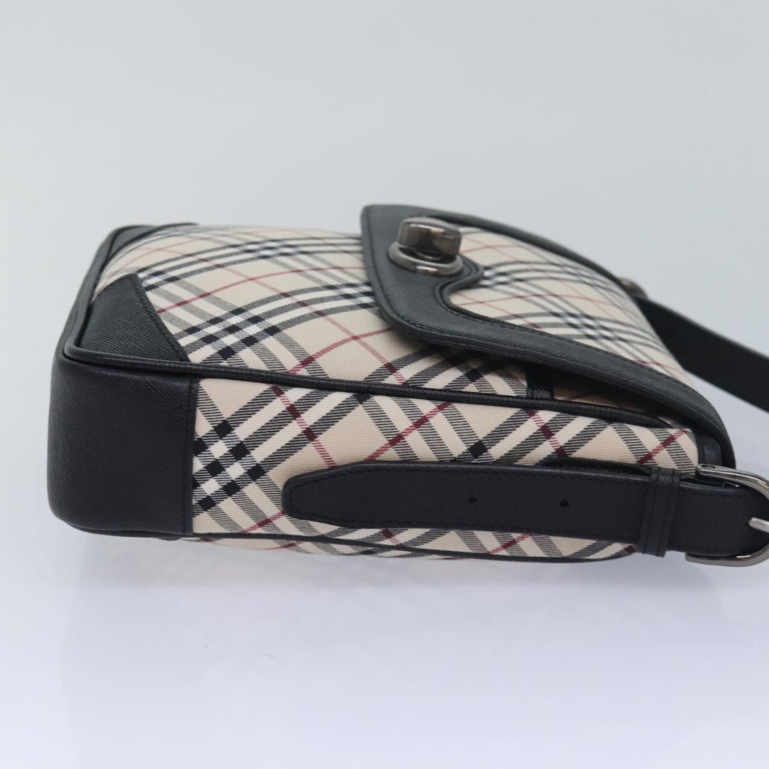 BurberrySs Nova Check Shoulder Bag Canvas Beige Auth am6582A