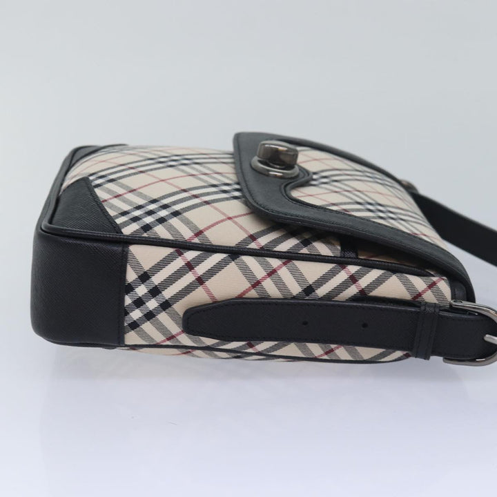 BurberrySs Nova Check Shoulder Bag Canvas Beige Auth am6582A