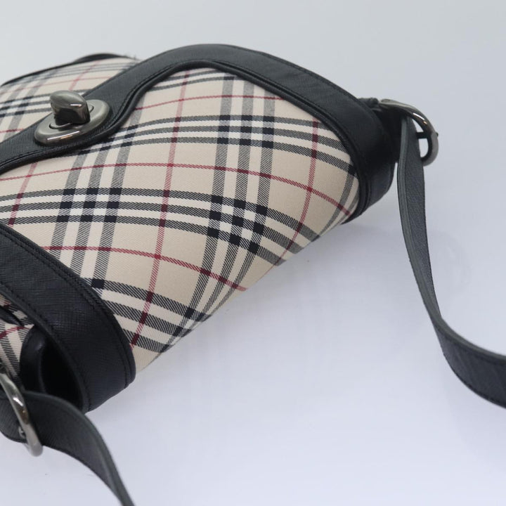 BurberrySs Nova Check Shoulder Bag Canvas Beige Auth am6582A