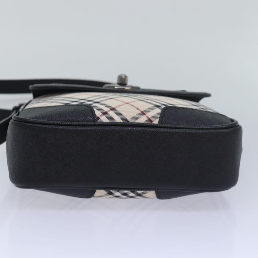 BurberrySs Nova Check Shoulder Bag Canvas Beige Auth am6582A