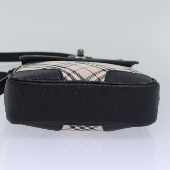 BurberrySs Nova Check Shoulder Bag Canvas Beige Auth am6582A