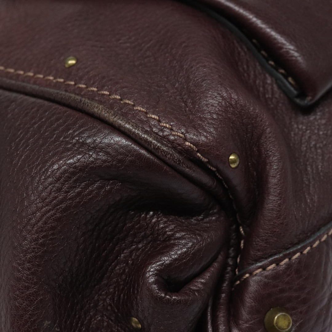 Chloe Paddington Hand Bag Leather Wine Red am6592