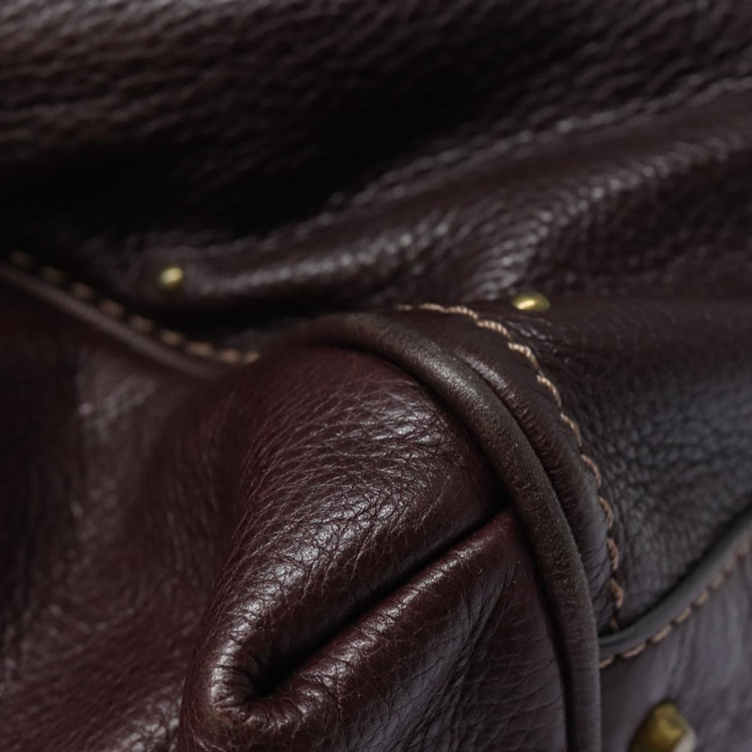Chloe Paddington Hand Bag Leather Wine Red am6592