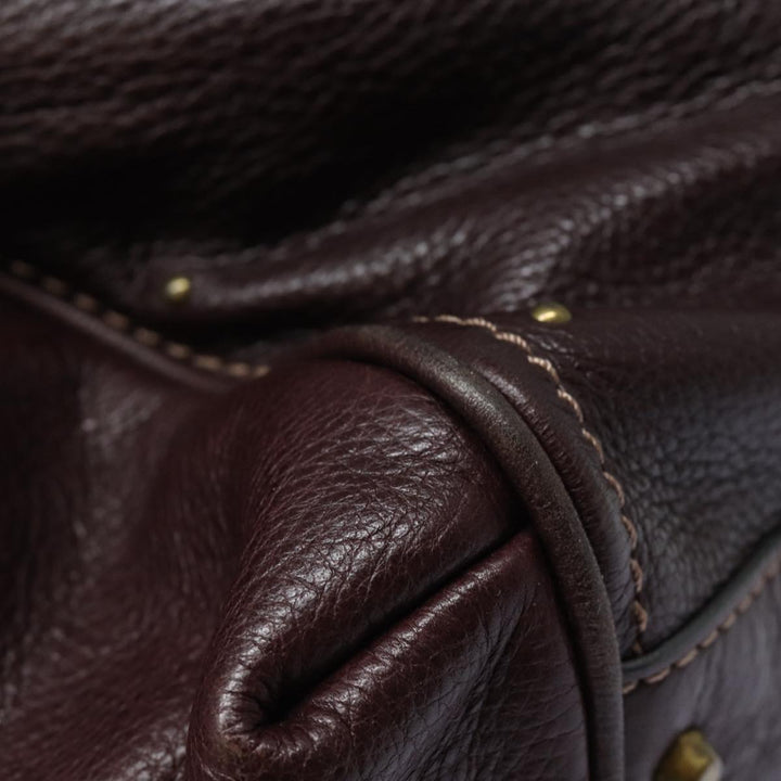 Chloe Paddington Hand Bag Leather Wine Red am6592
