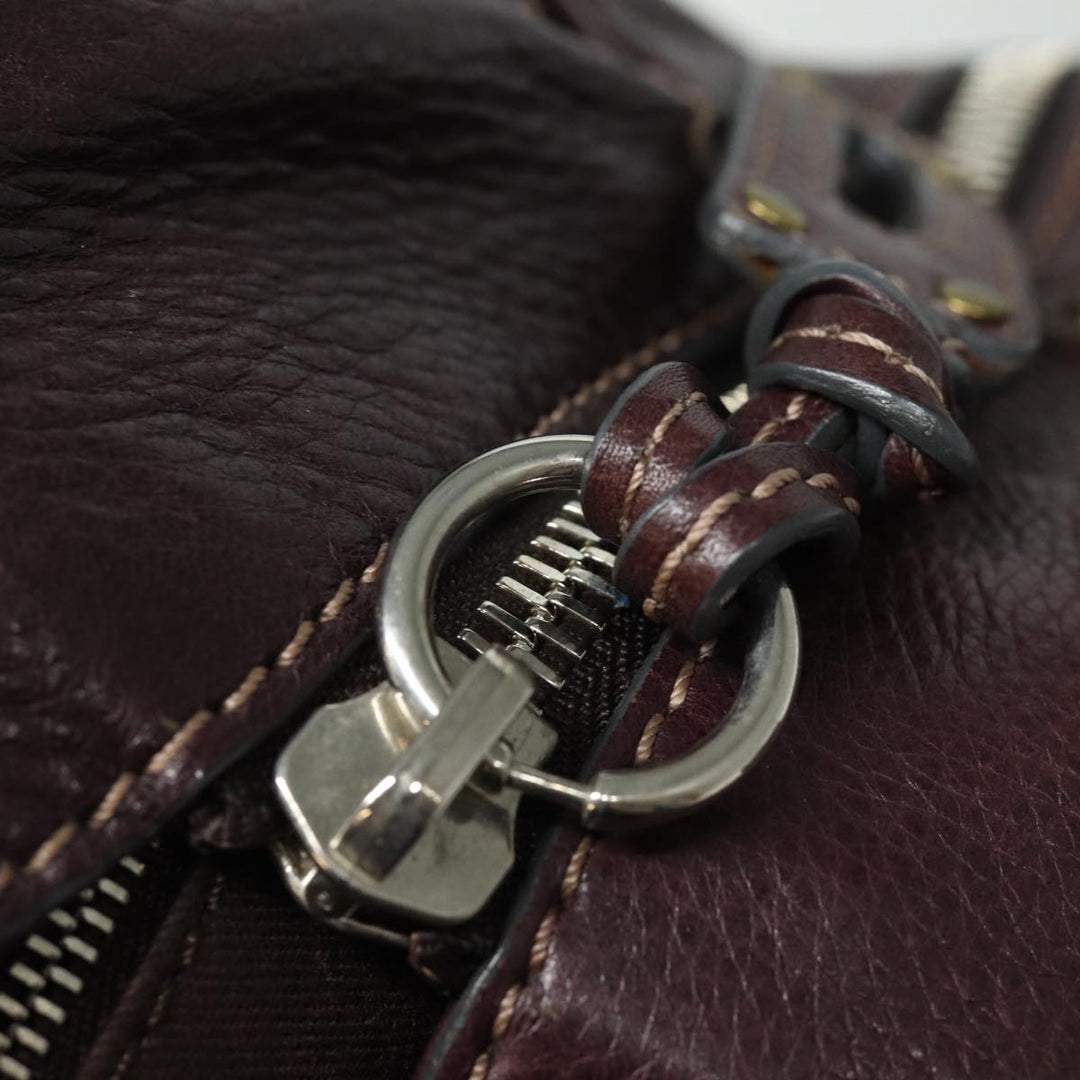 Chloe Paddington Hand Bag Leather Wine Red am6592