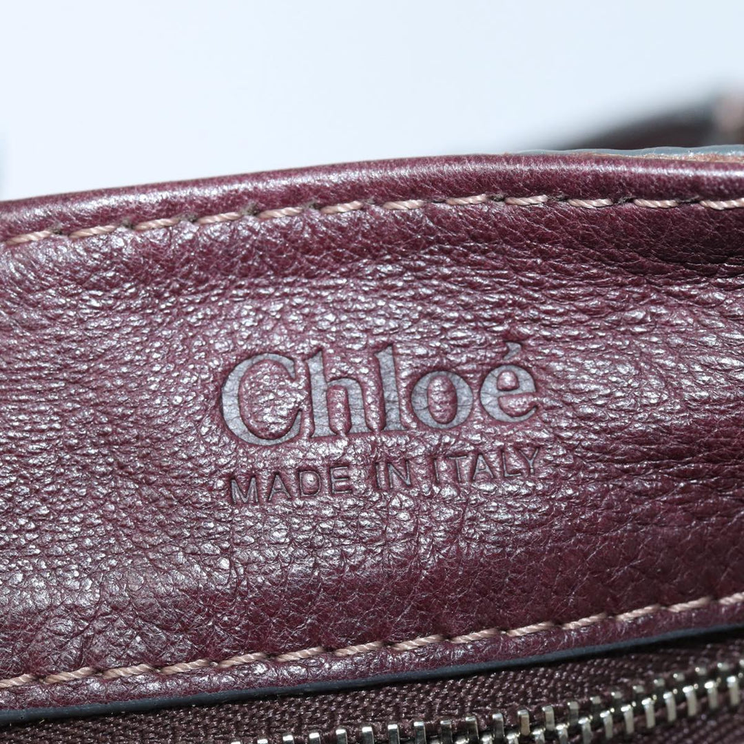Chloe Paddington Hand Bag Leather Wine Red am6592