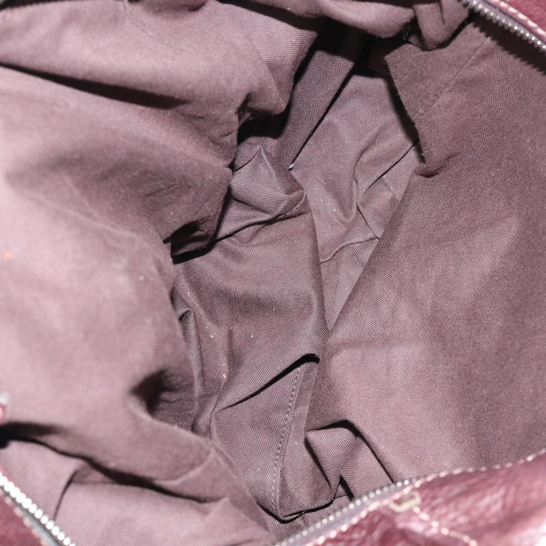 Chloe Paddington Hand Bag Leather Wine Red am6592
