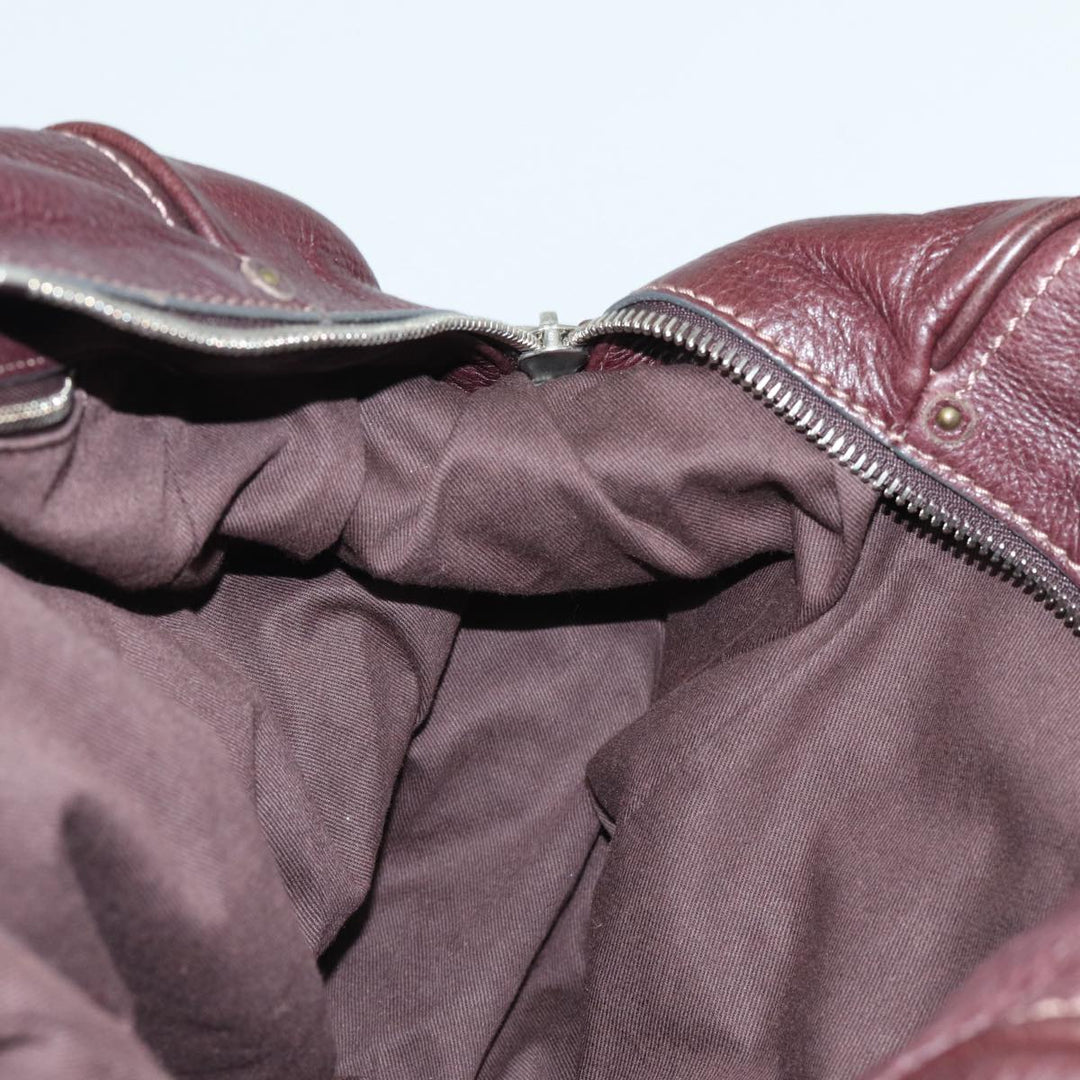 Chloe Paddington Hand Bag Leather Wine Red am6592