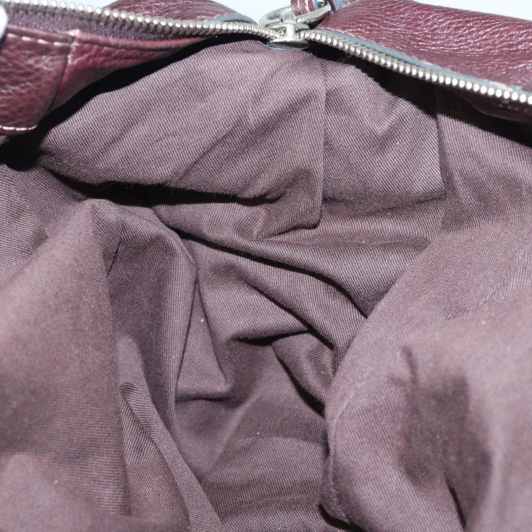Chloe Paddington Hand Bag Leather Wine Red am6592