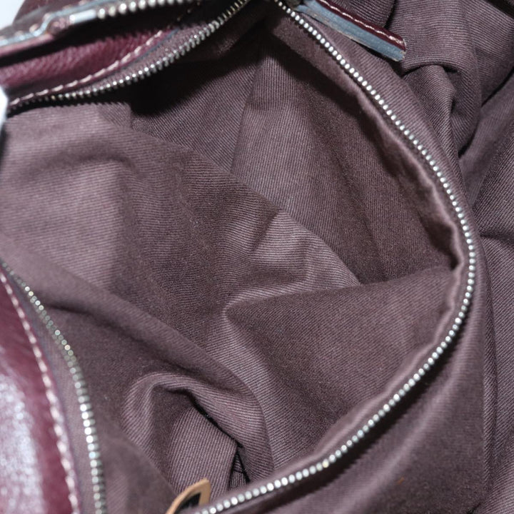 Chloe Paddington Hand Bag Leather Wine Red am6592
