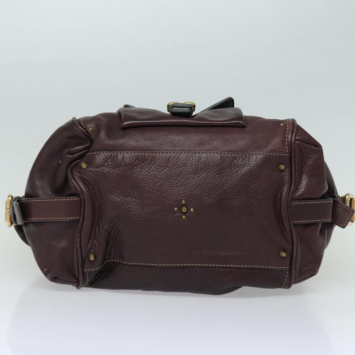 Chloe Paddington Hand Bag Leather Wine Red am6592