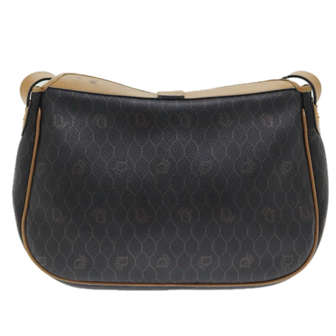 CHRISTIAN Top quality Dior Honeycomb Canvas Wallet Shoulder Bag PVC 2Set Black Auth am6661