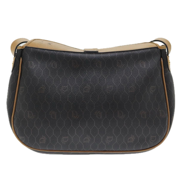 CHRISTIAN Top quality Dior Honeycomb Canvas Wallet Shoulder Bag PVC 2Set Black Auth am6661
