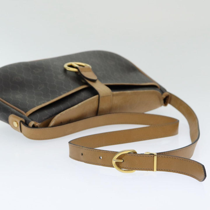 CHRISTIAN Top quality Dior Honeycomb Canvas Wallet Shoulder Bag PVC 2Set Black Auth am6661