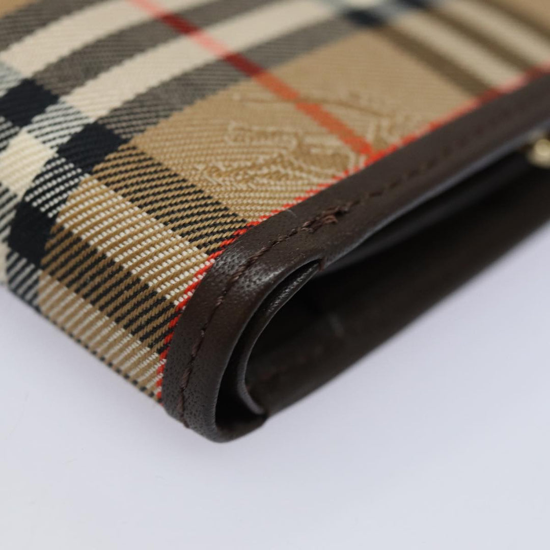 BurberrySs Nova Check Wallet Canvas Beige Auth am6671