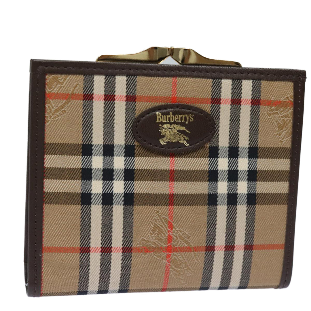 BurberrySs Nova Check Wallet Canvas Beige Auth am6671