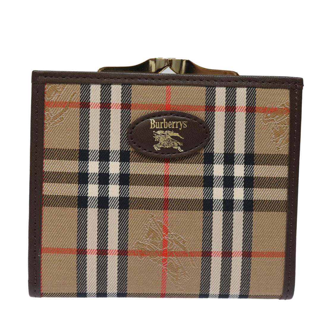 BurberrySs Nova Check Wallet Canvas Beige Auth am6671