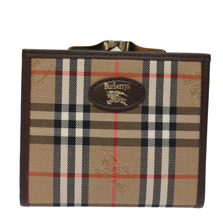 BurberrySs Nova Check Wallet Canvas Beige Auth am6671