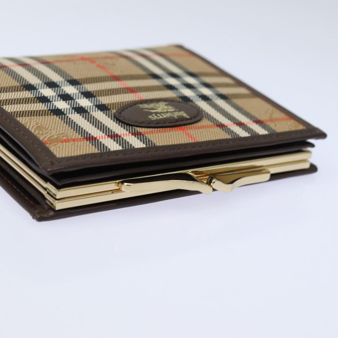 BurberrySs Nova Check Wallet Canvas Beige Auth am6671