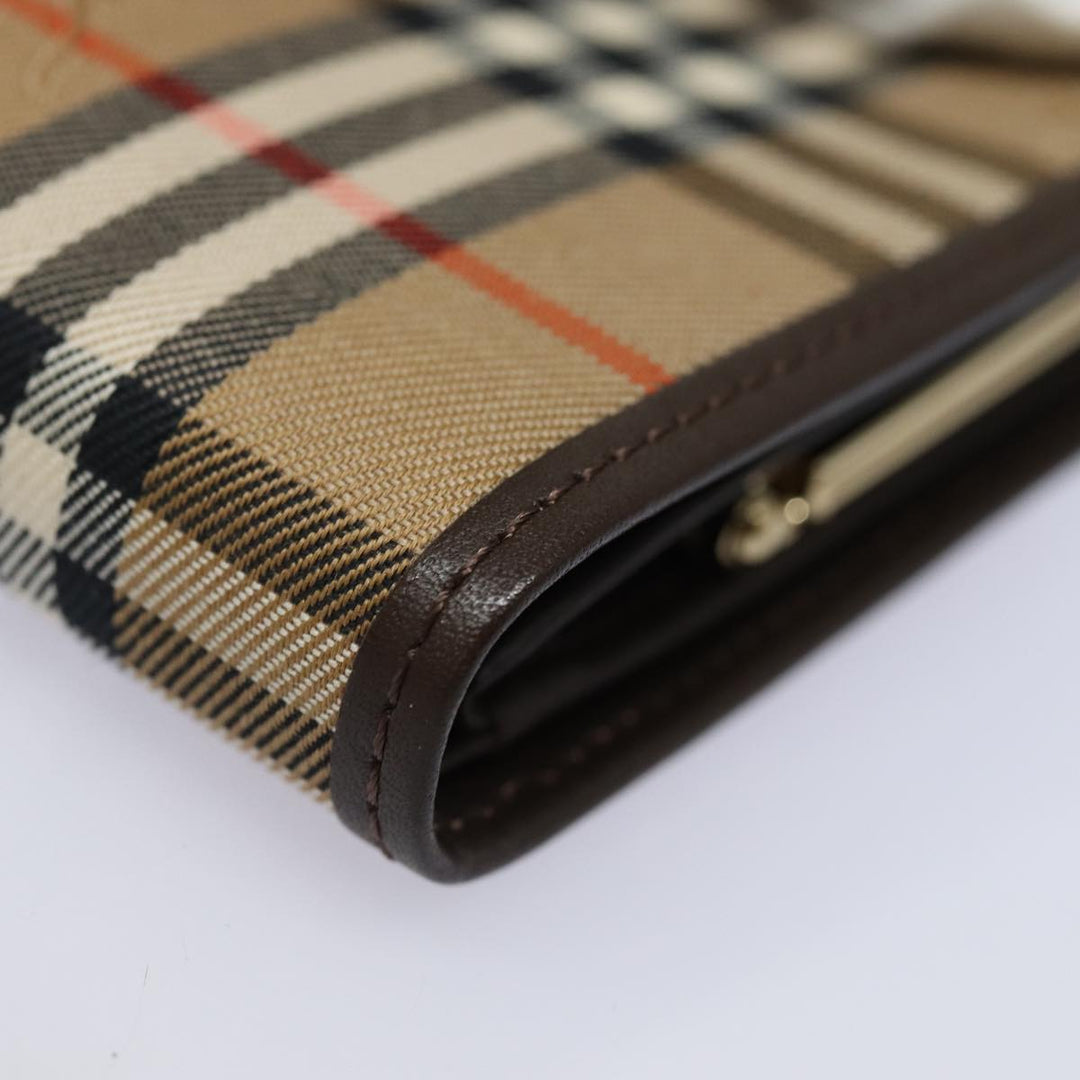 BurberrySs Nova Check Wallet Canvas Beige Auth am6671