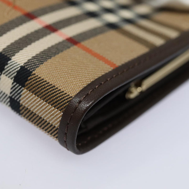 BurberrySs Nova Check Wallet Canvas Beige Auth am6671