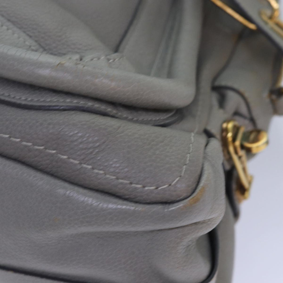 Chloe Paraty Hand Bag Leather 2way Gray am6680