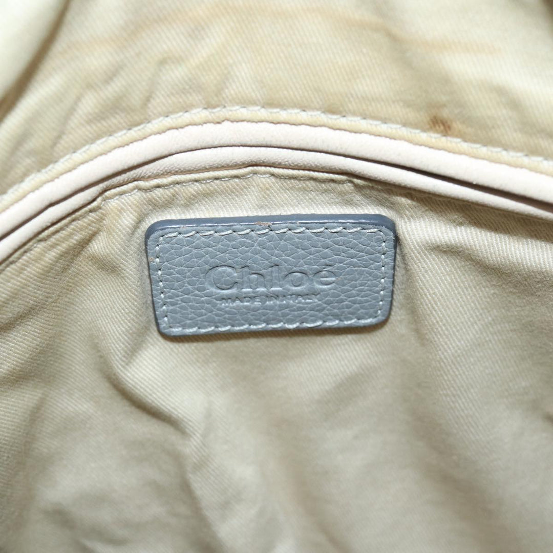 Chloe Paraty Hand Bag Leather 2way Gray am6680