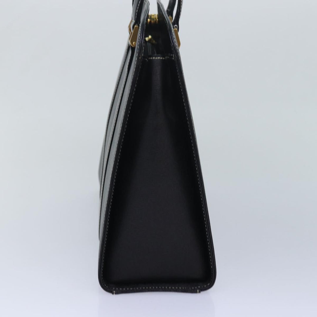 BurberrySs Hand Bag Leather Black Auth am6686