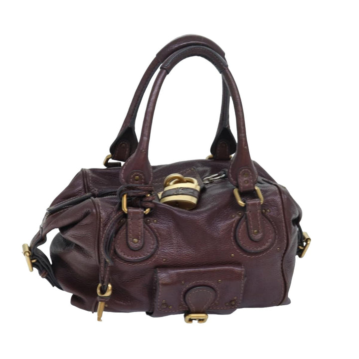 Chloe Paddington Hand Bag Leather Brown am6690