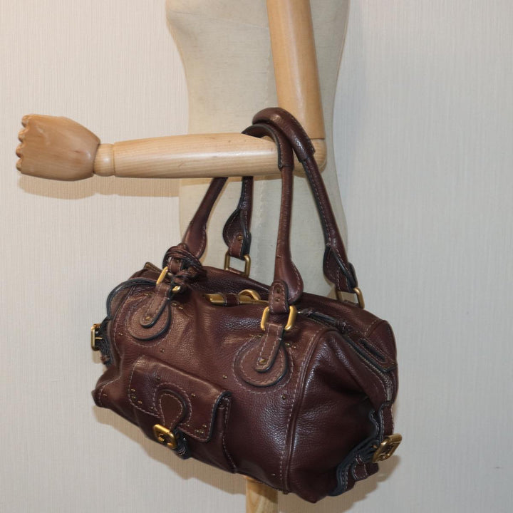 Chloe Paddington Hand Bag Leather Brown am6690
