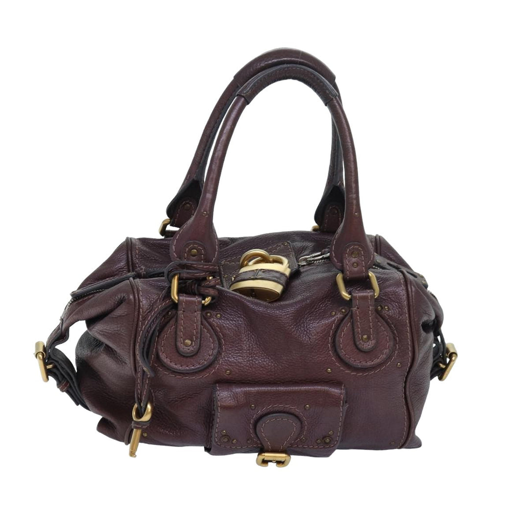 Chloe Paddington Hand Bag Leather Brown am6690