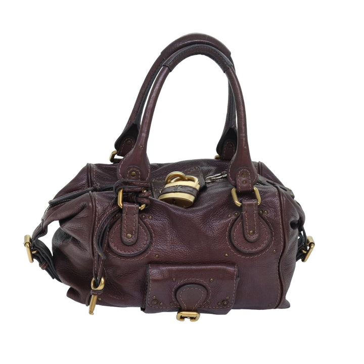 Chloe Paddington Hand Bag Leather Brown am6690