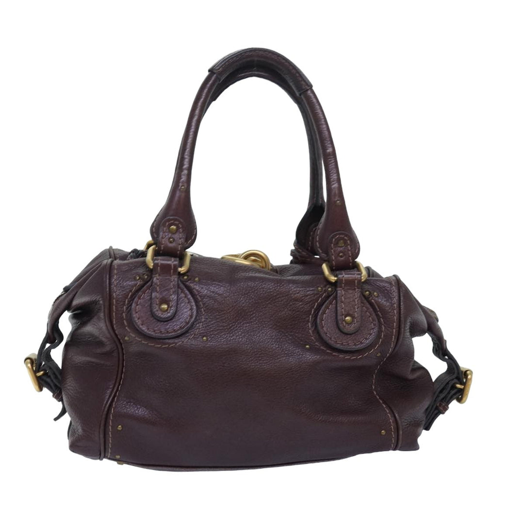 Chloe Paddington Hand Bag Leather Brown am6690